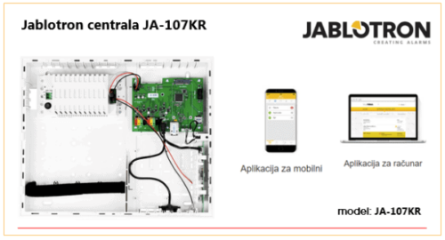 Jablotron centrala sa LAN komunikatorom i radio modulom