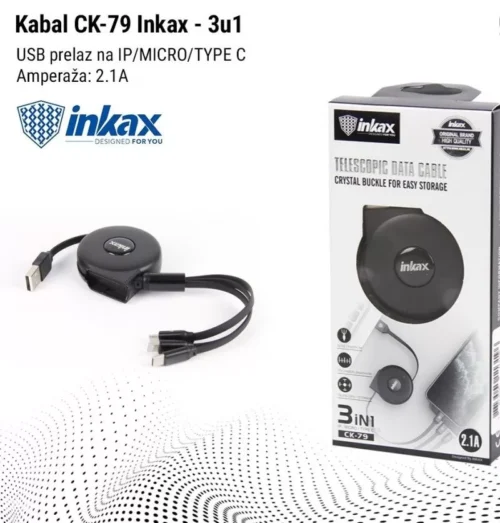 3 u 1 kabal Inkax CK-79 iPhone/Micro/TypeC