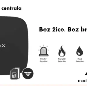 AJAX Bežična alarmna centrala HUB PLUS Crna