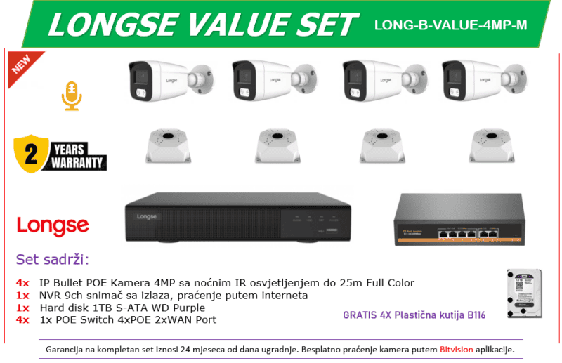 Longse Value SET LONG-B-VALUE-4MP-M