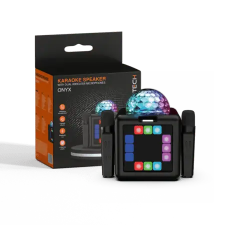 Zvucnik Gigatech ONYX (AUX/FM/bluetooth) karaoke s 2 wireless mikrofona