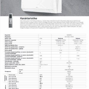 Tesla klima uređaj SUPERIOR TM53EP11-1832IHWT – Inverter 18Ka A+++ -25C