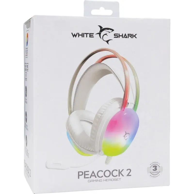 WHITE SHARK SLUŠALICE GH-2444 PEACOCK 2 BIJELE