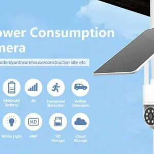 Wi-Fi PTZ kamera 360 stepeni sa solarnim napajanjem i baterijom 4G