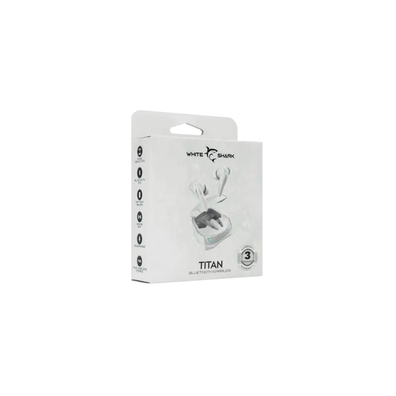 WHITE SHARK EARBUDS SLUŠALICE+MIKROFON BLUETOOTH