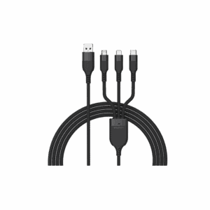 GIGATECH USB i C na mikro, C i lightning kabel Gigatech C55 6 u 1, 1,2m, crni