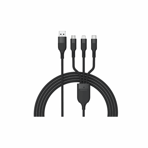 GIGATECH USB i C na mikro, C i lightning kabel Gigatech C55 6 u 1, 1,2m, crni
