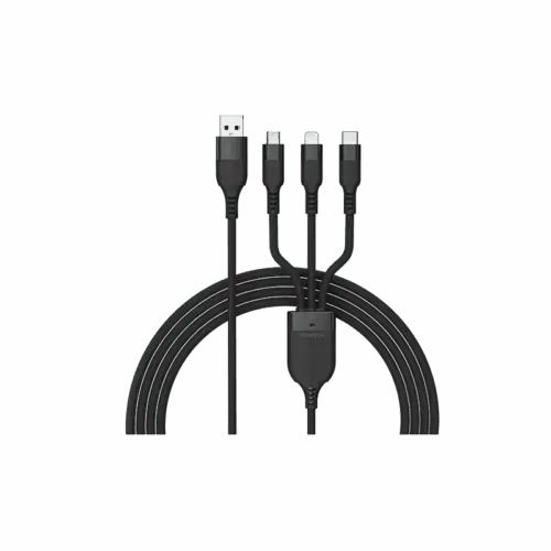 GIGATECH USB i C na mikro, C i lightning kabel Gigatech C55 6 u 1, 1,2m, crni