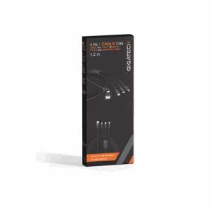 GIGATECH USB i C na mikro, C i lightning kabel Gigatech C55 6 u 1, 1,2m, crni