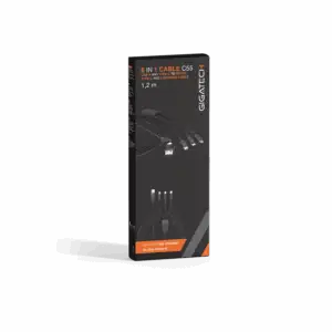 GIGATECH USB i C na mikro, C i lightning kabel Gigatech C55 6 u 1, 1,2m, crni