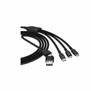 GIGATECH USB i C na mikro, C i lightning kabel Gigatech C55 6 u 1, 1,2m, crni