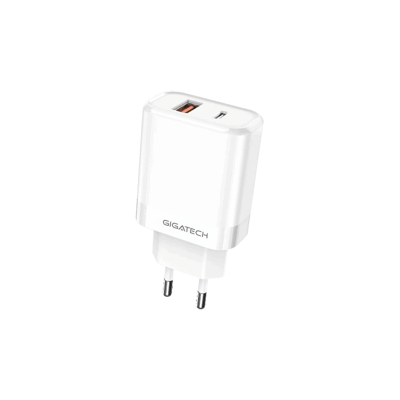 Univerzalni punjač Gigatech NXC251, USB i C izlaz, 25W, bijeli