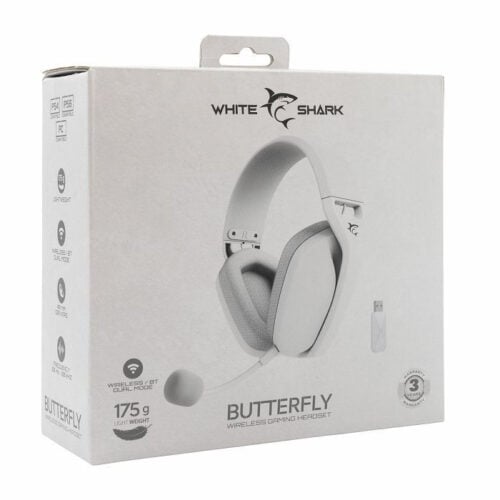 Slušalice White Shark WGH+2442 BUTTERFLY bijele