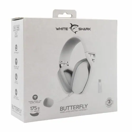 Slušalice White Shark WGH+2442 BUTTERFLY bijele