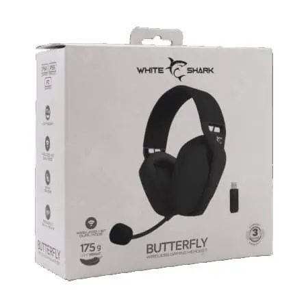 Slušalice White Shark WGH+2442 BUTTERFLY crne