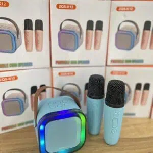 Zvučnik Bluetooth ZQS-K12 Karaoke sa 2 Mikrofona BLUE