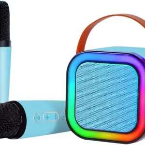 Zvučnik Bluetooth ZQS-K12 Karaoke sa 2 Mikrofona BLUE