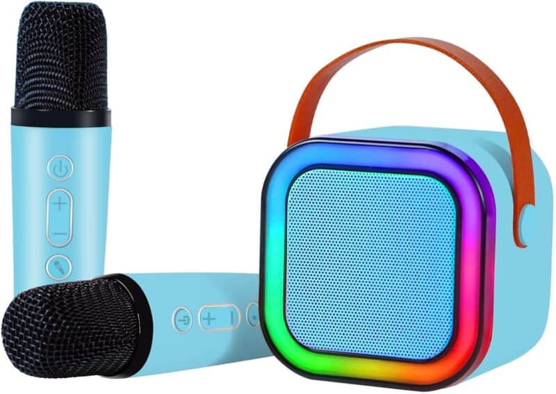 Zvučnik Bluetooth ZQS-K12 Karaoke sa 2 Mikrofona BLUE
