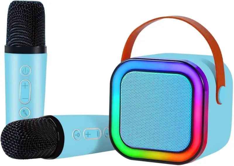 Zvučnik Bluetooth ZQS-K12 Karaoke sa 2 Mikrofona BLUE