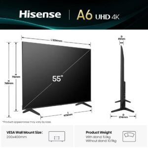 HISENSE UHD SMART TV 55A6Q 55” 4K 60Hz VIDAA OS
