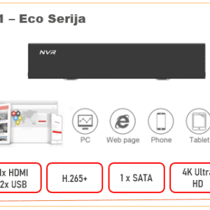 NVR POE Longse snimač 8ch 4K H.265 Eko serija