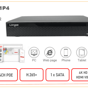 NVR POE Longse snimač 8ch 4K H.265 Eko serija