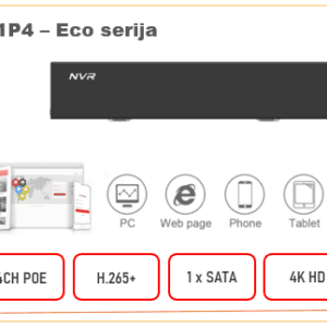 NVR POE Longse snimač 8ch 4K H.265 Eko serija