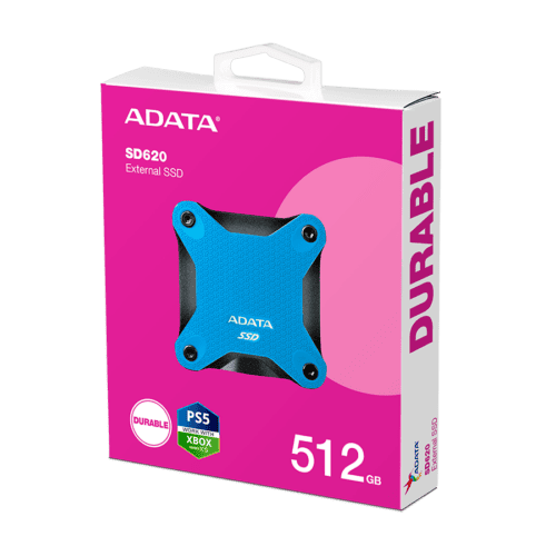 SSD EXT ADATA 512GB SD620 USB-A 3.2 Gen 2 Plavi 550/480 Mbps SD620-512GCBL