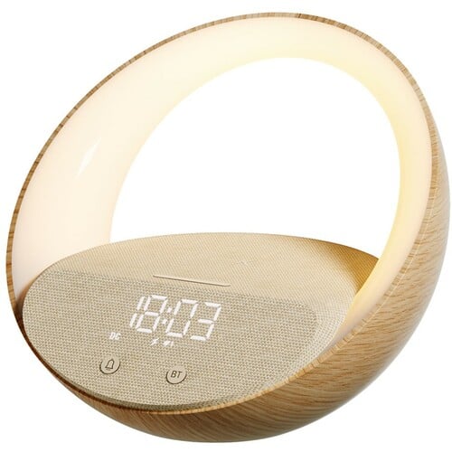 Aurora Glow lampa sa satom, zvučnikom i bežičnim punjačem