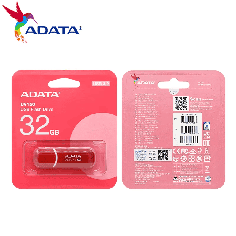 ADATA USB Memorija UV150 32GB USB 3.2 Crveni