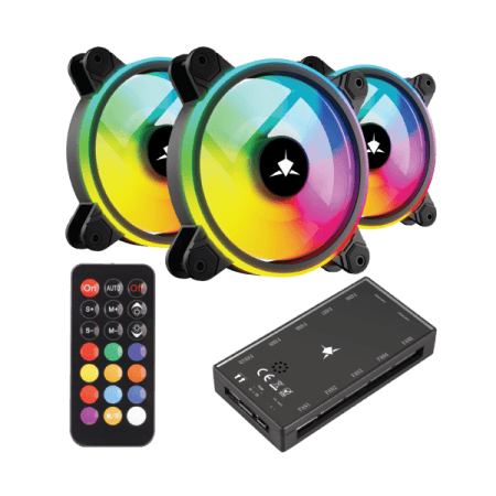 White Shark FAN GCF-S028-004 NEBULA-2 CRNI ARGB KIT