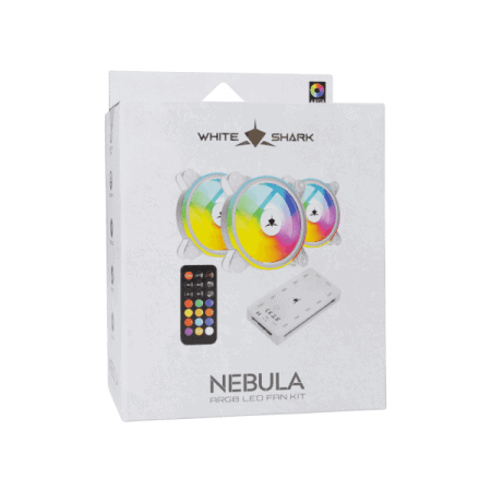 White Shark FAN GCF-S028-005 NEBULA-2 BIJELI ARGB KIT
