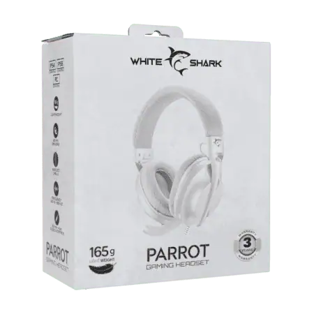 white-shark-headset-gh-2440-parrot-white-grey (8) White Shark HEADSET GH-2440 PARROT White/Grey