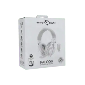 white-shark-headset-wgh-2441-falcon-white-grey-wireless White Shark HEADSET WGH-2441 FALCON - Wireless
