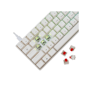 White Shark TASTATURA SHINOBI 2 Bijela - Mehanicka / US - RED SW.