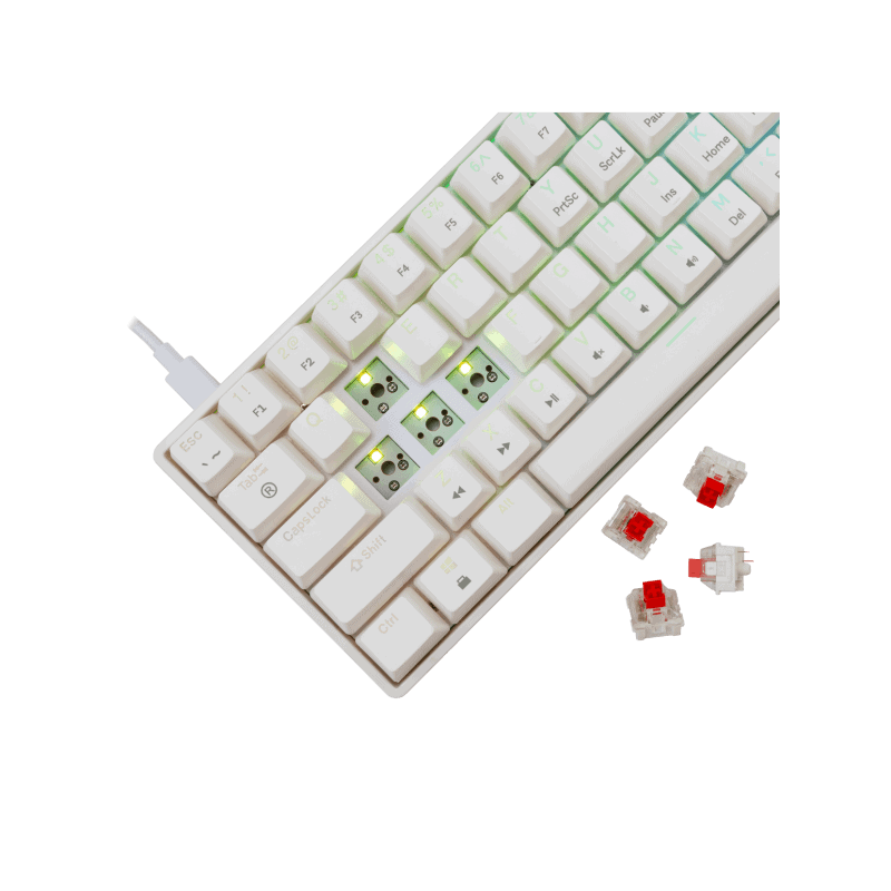 White Shark TASTATURA SHINOBI 2 Bijela - Mehanicka / US - RED SW.