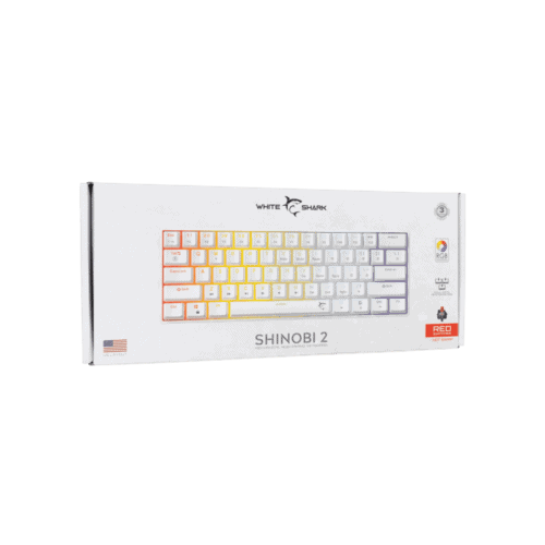 White Shark TASTATURA SHINOBI 2 Bijela - Mehanicka / US - RED SW.