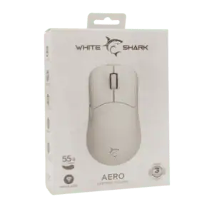 White Shark MIŠ WGM-5015 AERO / 10.000 DPI - Bijeli / Wireless