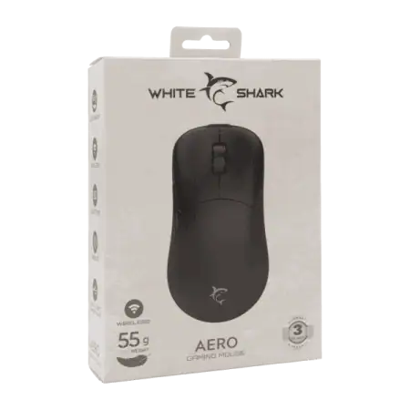 white-shark-mis-wgm-5015-aero-10000-dpi-crni-wireless White Shark MIŠ WGM-5015 AERO / 10.000 DPI - Crni / Wireless