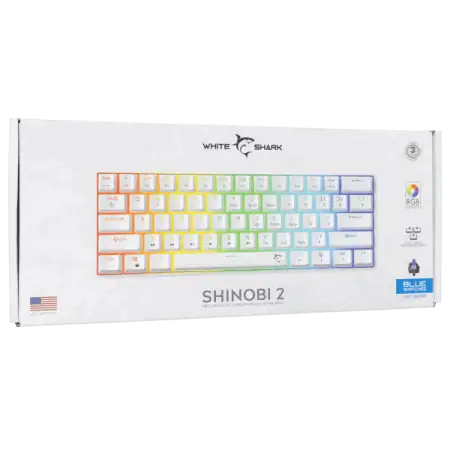 white-shark-tastatura-gk-004221-shinobi-2-bijela-mehanicka-us-blue-sw WHITE SHARK SHINOBI 2 TASTATURA BLUE SWITCHES