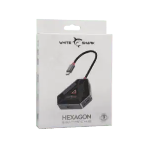 White Shark USB-C HUB HEXAGON 6 u 1