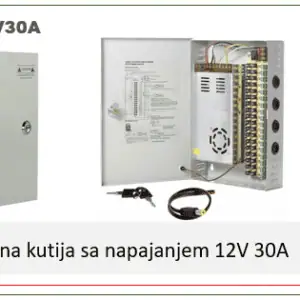 Izrezak METALNA KUTIJA SA NAPAJANJEM 12V 30A 18CH LS-MPS12V30A