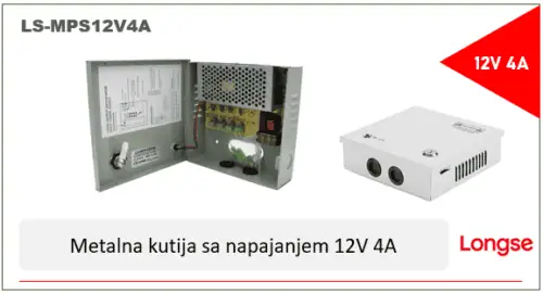 LS-MPS12V4A Metalna kutija sa napajanjem 12V 4A