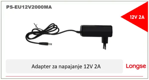 PS-EU12V2000MA-1 POWER ADAPTER 12V 2A EU PS-EU12V2000MA