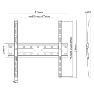 sbox-stalak-plb-2544f (3) SBOX Nosač za TV PLB-2544F-2 (32-70"/45kg/400x400)