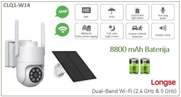 CLQ1-W14-1-600x323 Solarna Wi-Fi Smart IP Kamera 4MP 8800 mAh