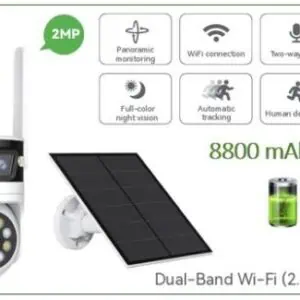 CLQ1-W22-600x325 Solarna Wi-Fi DUAL IP Kamera 2MP 8800 mAh Automatic Tracking