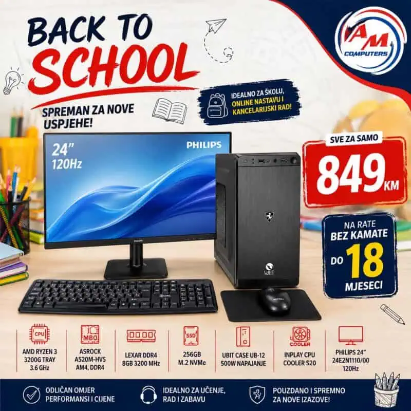 08111c72-3680-42c5-8543-3f2a42afbd45 KOMPLET RAČUNAR, MONITOR, MIŠ, TASTATURA, PODLOGA